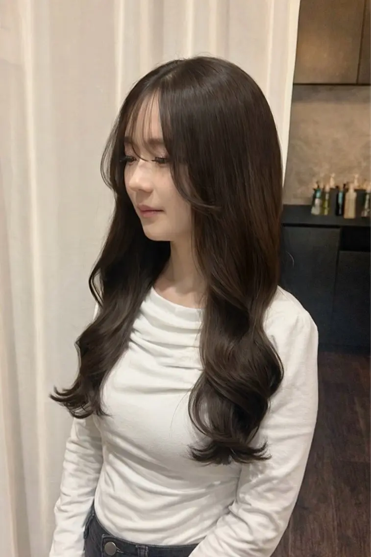 ロング カット ヘアカラー 木村 心海☆明石のヘアスタイル