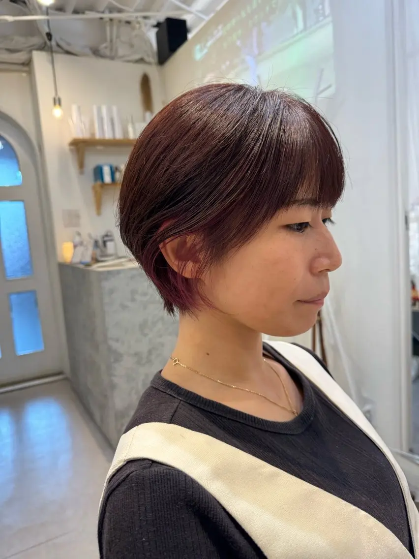 ショート カラー インナーカラー ピンクカラー トリートメント 似合う髪型が 分からない方へのヘアスタイル