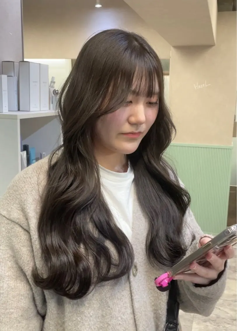 ロング ヘアカラー トリートメント 🦖JIN HAIR DESIGN🦖のヘアスタイル