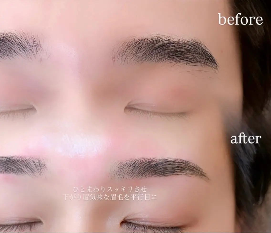 メンズ アイブロウ ワックス脱毛 eye salon ESTIVANT のマツエク・マツパデザイン