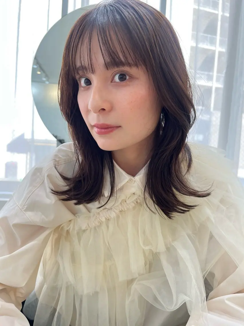 ミディアム カラー カット ヘアカラー トリートメント SOYON 🤍CHIZU🤍.のヘアスタイル
