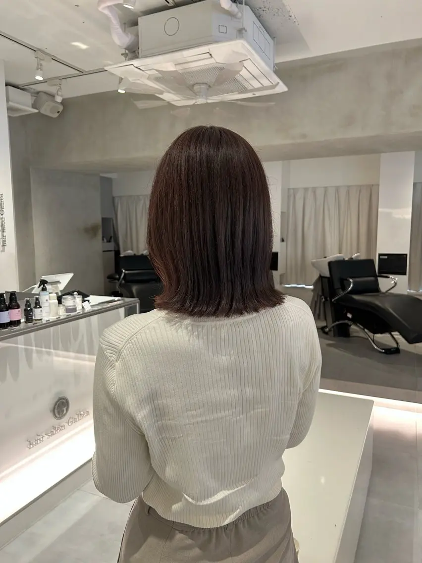 ミディアム カラー カット ヘアカラー トリートメント 🧚つやさらhair 🧚manakaのヘアスタイル