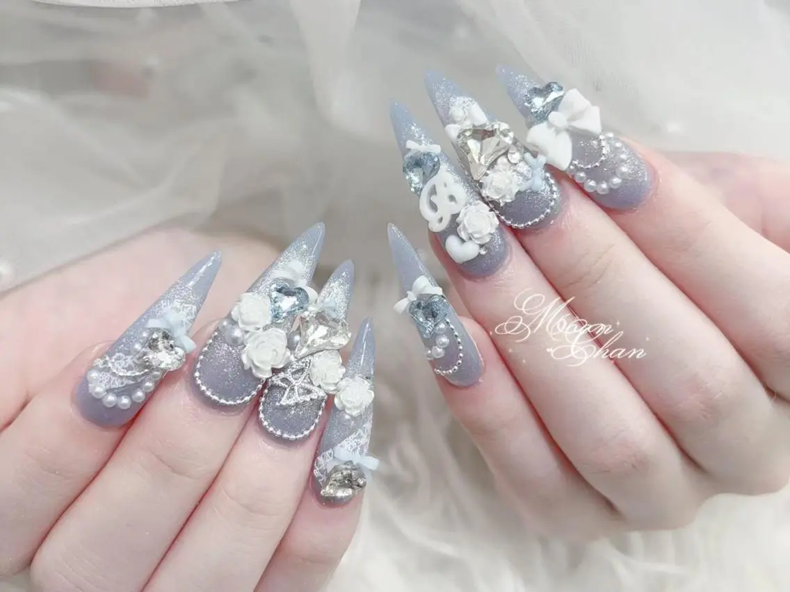 ネイル 成人式 ジェルネイル マグネットネイル 大理石ネイル(マーブル) 持ち込み ハンドネイル K.bi_nail ネイル長さ出し専門店のネイルデザイン