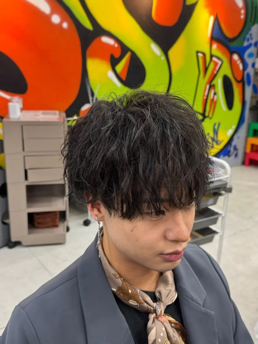 パーマ メンズ カット パーマ 野宮 叶碧のヘアスタイル