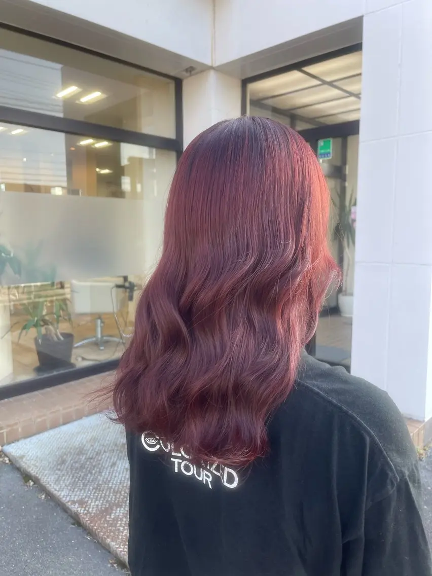 カラー レッドカラー BENI仙台柳生店 HIGUCHI🎀のヘアスタイル