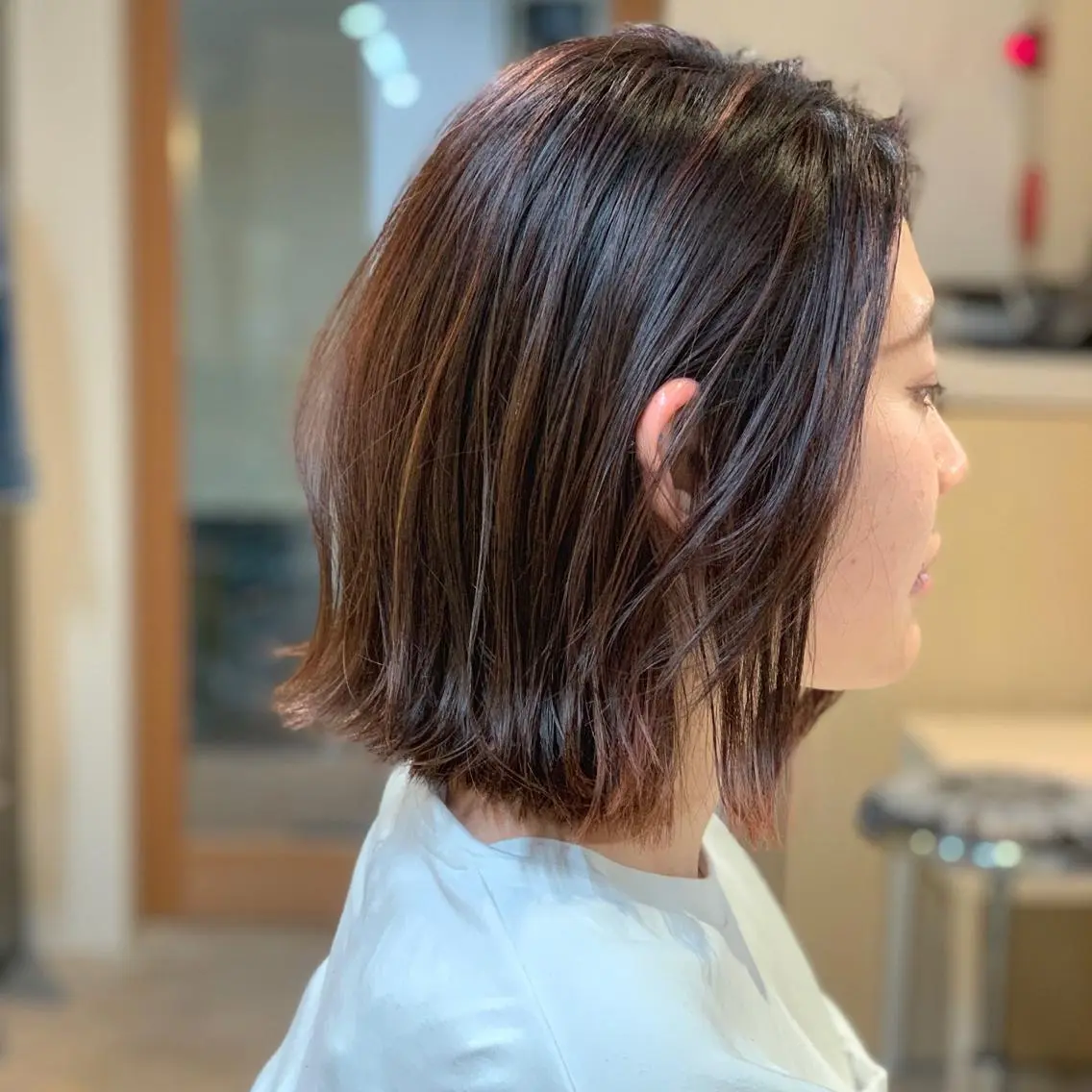 ミディアム カラー ベージュカラー ハイライトカラー ピンクカラー ピンクベージュ ハイライト 佐藤 慎哉のヘアスタイル