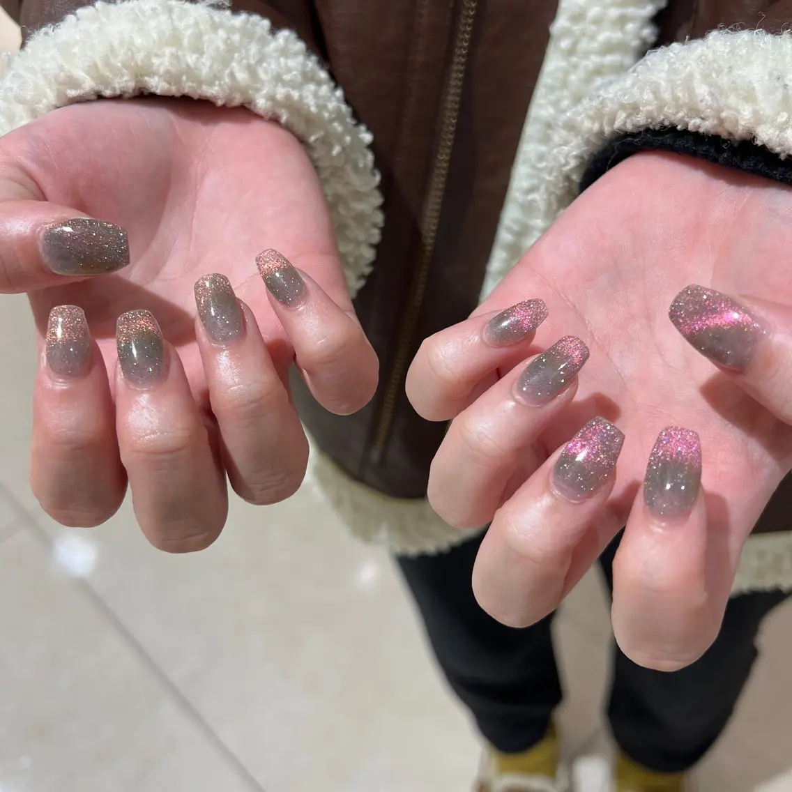 ネイル マグネットネイル スクエアネイル ハンドネイル 【池袋】nuts nail　なつみのネイルデザイン