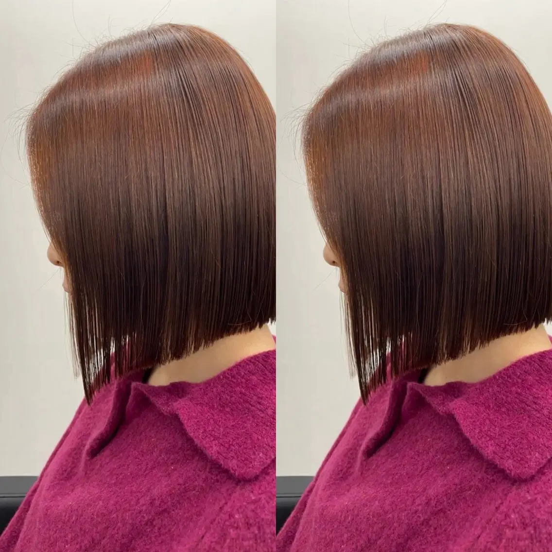 ミディアム カラー ブラウンカラー オレンジ オレンジブラウン ボブ カット ヘアカラー トリートメント カットモデル募集🍒 りおのヘアスタイル