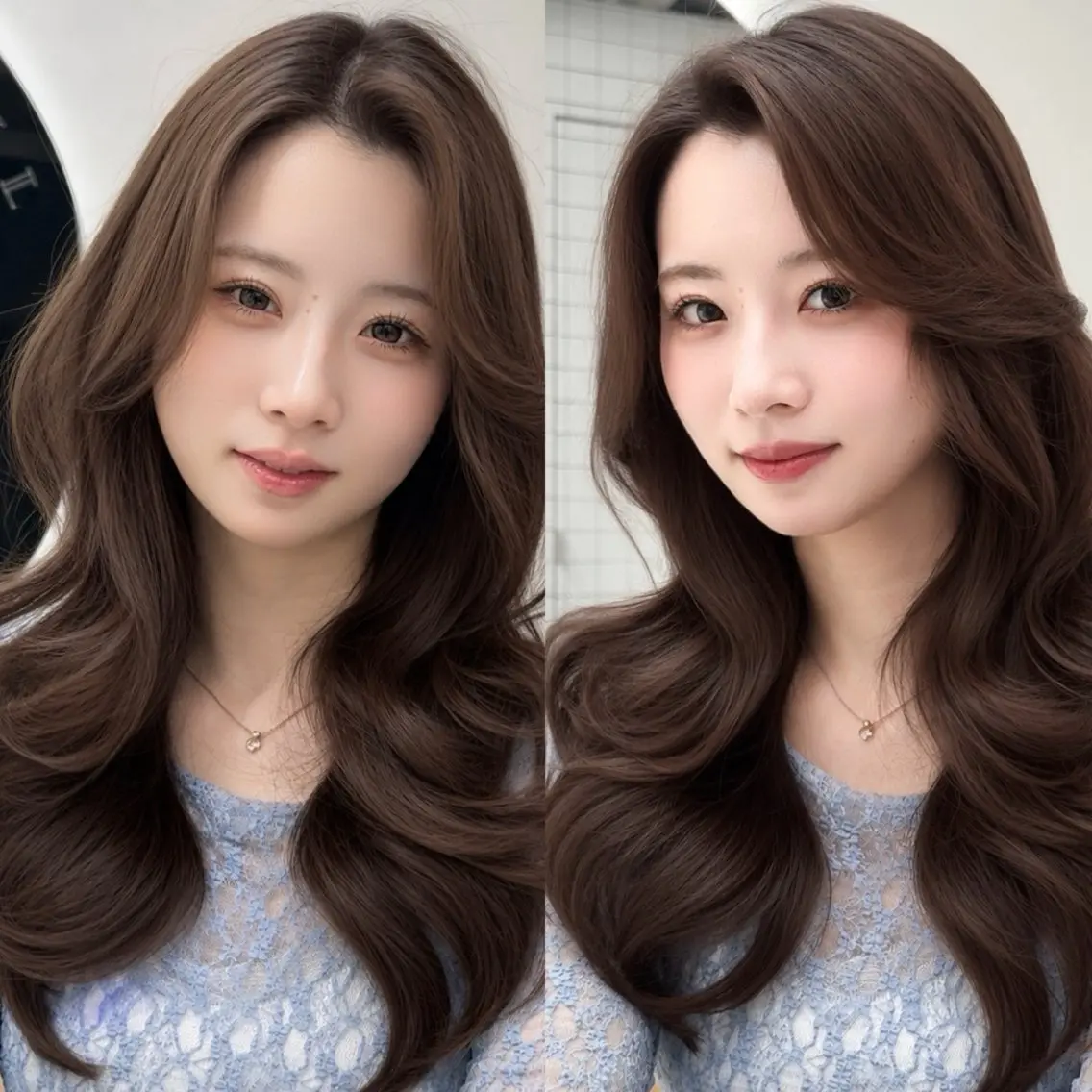 ロング カット ヘアカラー トリートメント 韓国ヘア🤍🇰🇷 ‪🫶🏻吉満のヘアスタイル