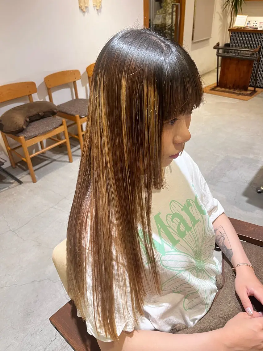 ロング 姫カット 堀内 美那のヘアスタイル