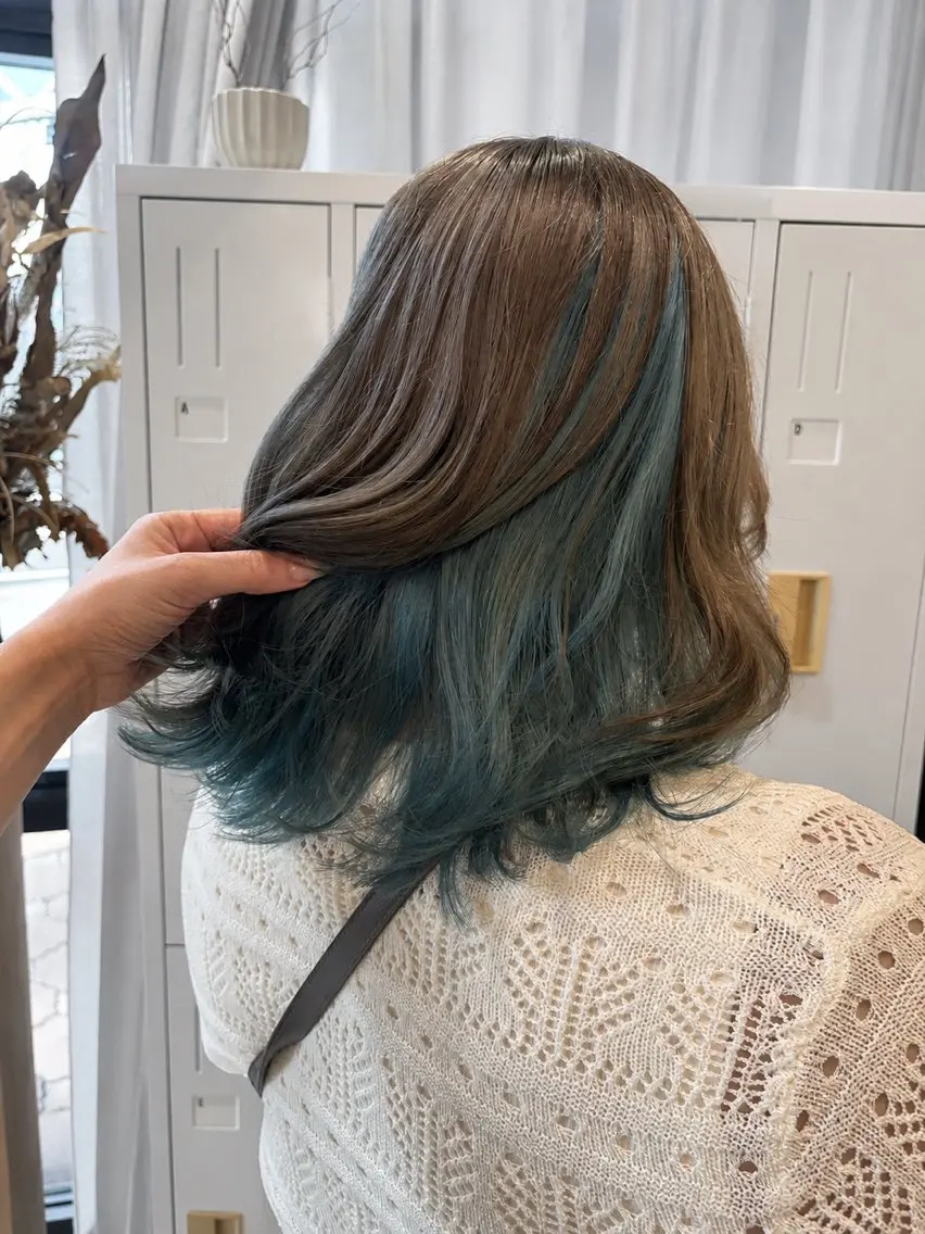 ミディアム LORE横川店【ブリ ーチ×レイヤー】🎀のヘアスタイル