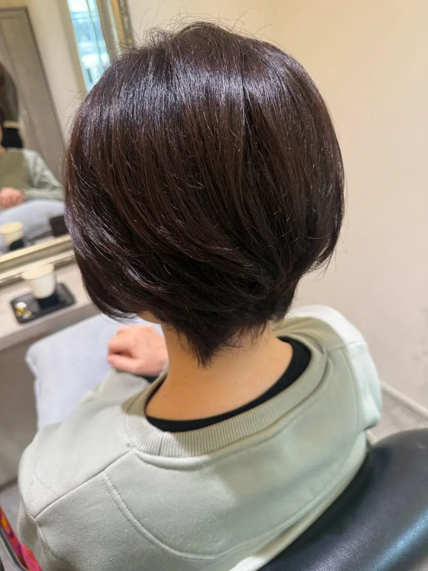 【minimo限定価格❗】ショートヘアの方✨艶カラー✨🤍🌙贅沢マイクロバブル付の写真
