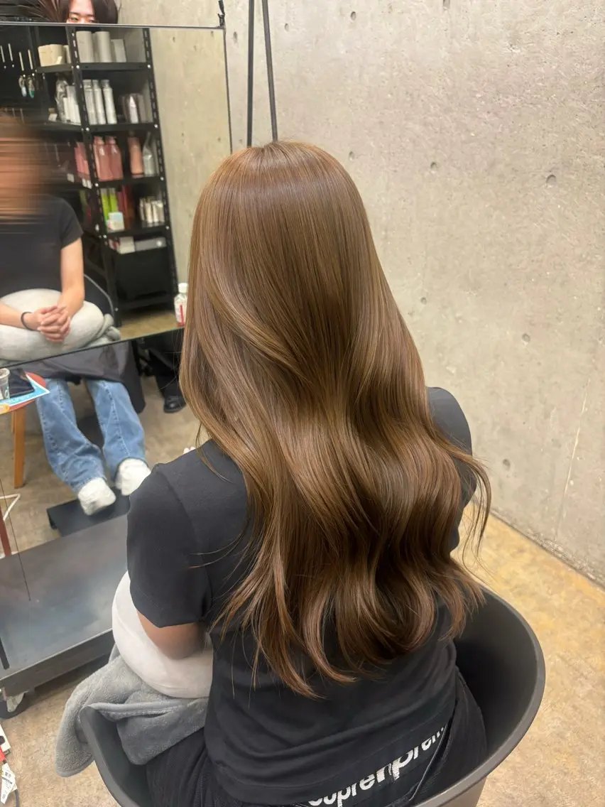 ロング カラー ベージュカラー ヘアカラー 🫧透明感カラー/ うる艶カラー/すみれのヘアスタイル