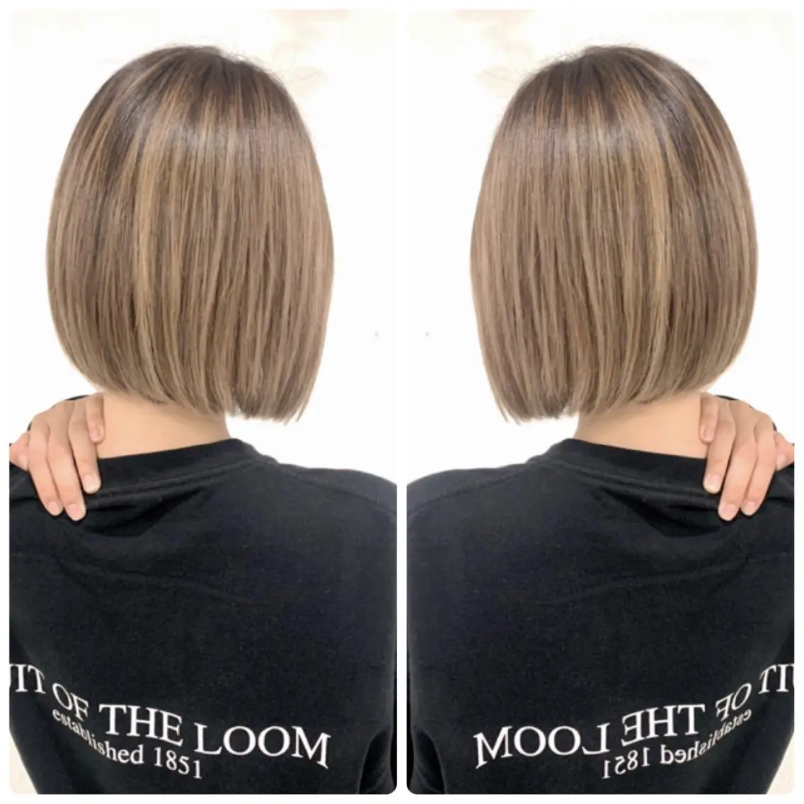 ミディアム カラー カット ヘアカラー 京都大人女性ショート 徒歩1分/秋山のヘアスタイル