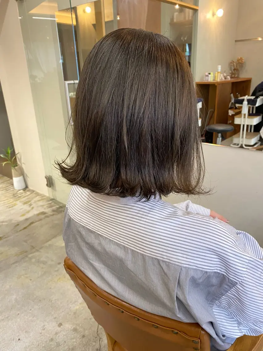 ショート ボブ 外ハネヘア カット ヘアカラー トリートメント erika /韓国ヘアのヘアスタイル