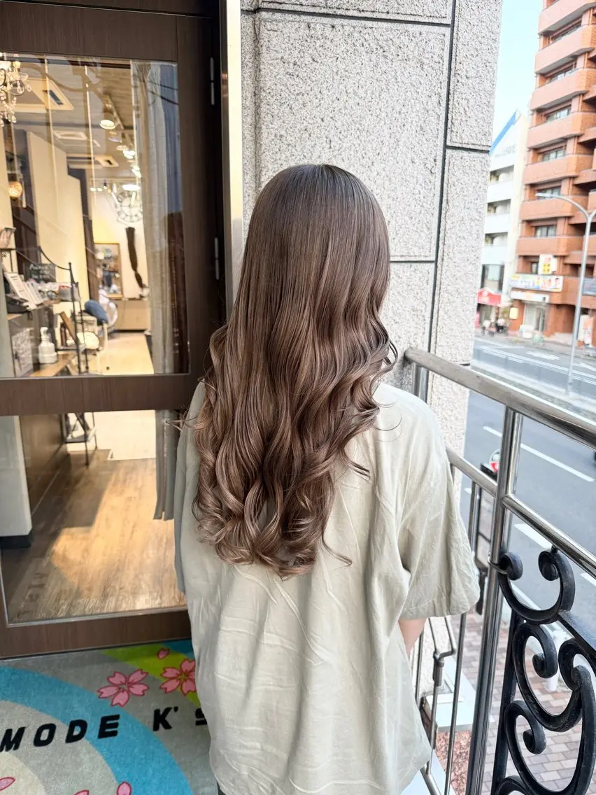 カラー ベージュカラー ブリーチ ダブルカラー カット ヘアカラー ✨韓国風ブリーチ✨ 髪質改善✨ミヤタのヘアスタイル