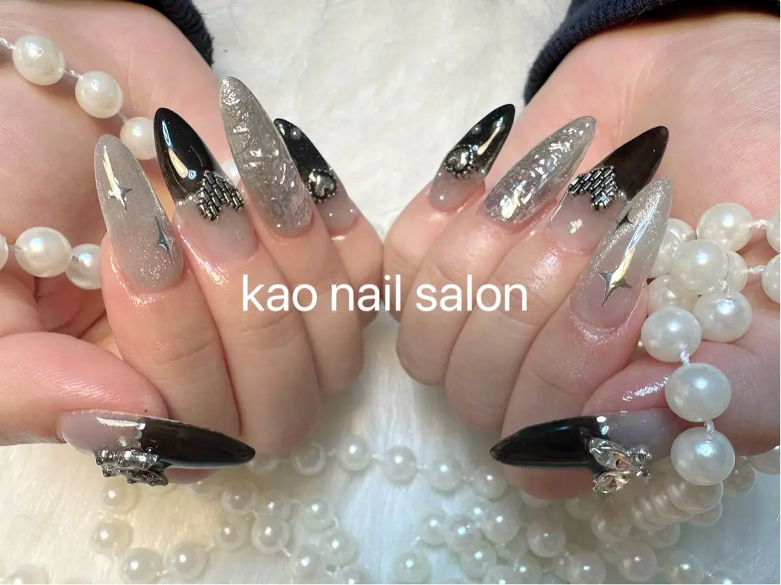 ネイル kao nail マグネット/長さだしのネイルデザイン