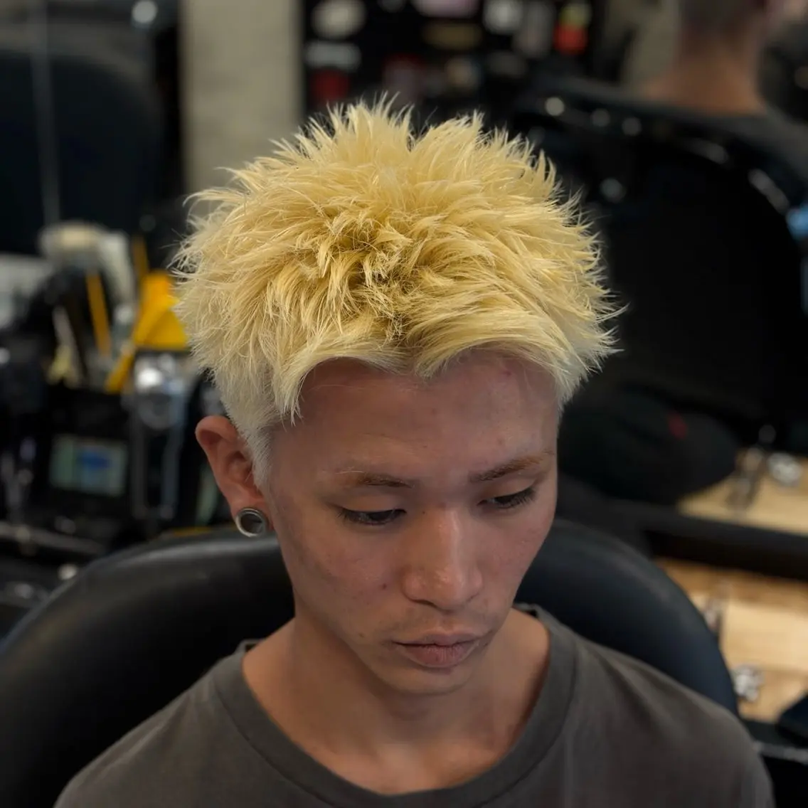 ショート カラー メンズ スパイキーショート ショートヘア カット ヘアカラー トリートメント 💈渋谷メンズ特化 SOTA 💈のヘアスタイル