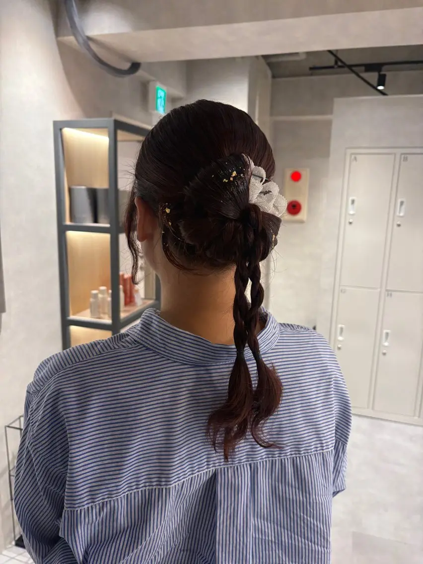 ヘアアレンジ ヘアセット ピンクカラーアレンジ 🩷AYANA🩷のヘアスタイル