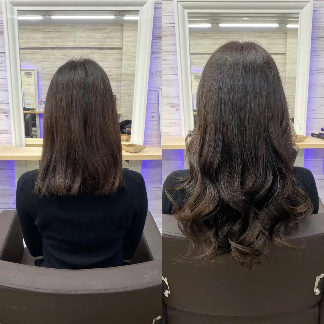 ミディアム カラー ヘアアレンジ アイブロウ ショートボブ 編み込みエクステ シールエクステ ミディアムパーマ バレイヤージュ LAVENDIA 初音のヘアスタイル
