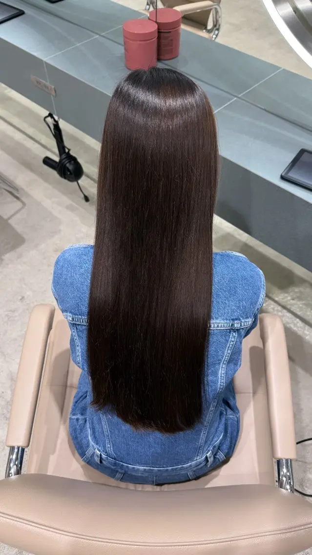 ロング 縮毛矯正 せな モデル様募集中のヘアスタイル