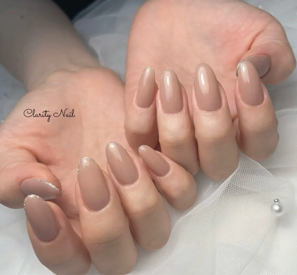 ネイル ラメ(グリッター) ワンカラーネイル ハンドネイル Clarity Nailのネイルデザイン