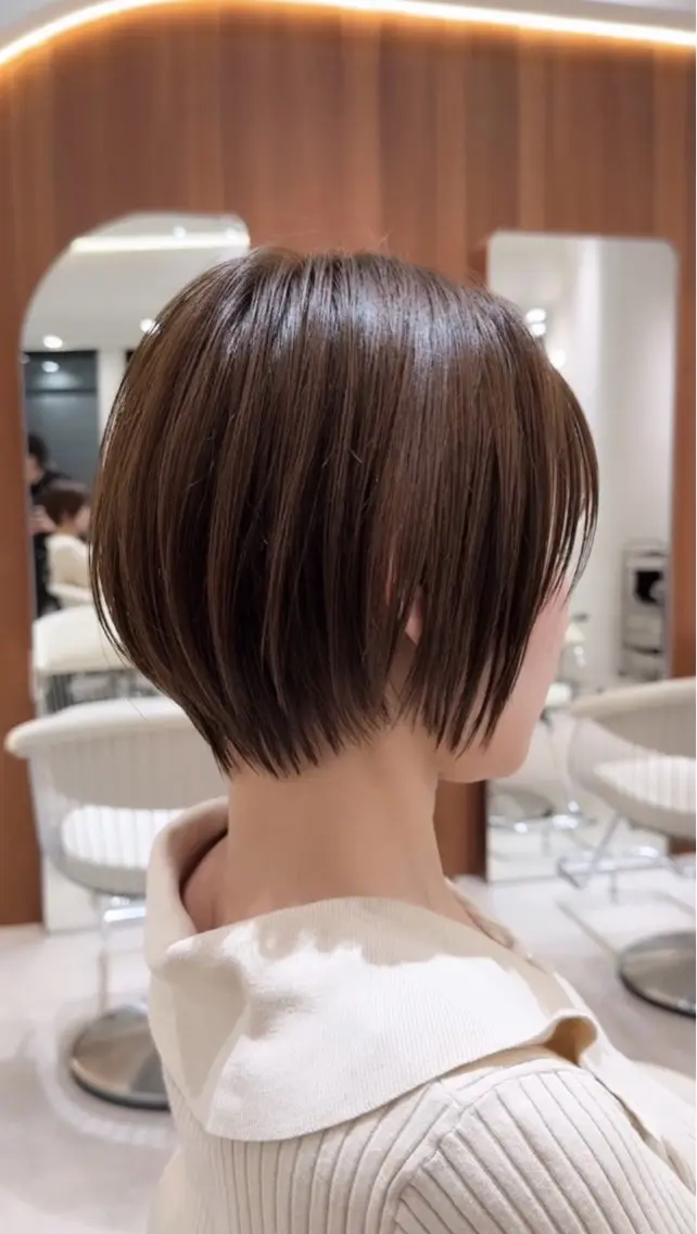 ショート カラー カット ヘアカラー トリートメント 田中航平/渋谷ボブ/ レイヤーボブのヘアスタイル