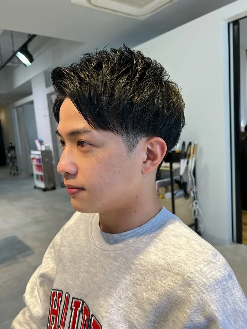 メンズ カット メンズパーマ特化/ シャドウ/波巻/陸翔のヘアスタイル