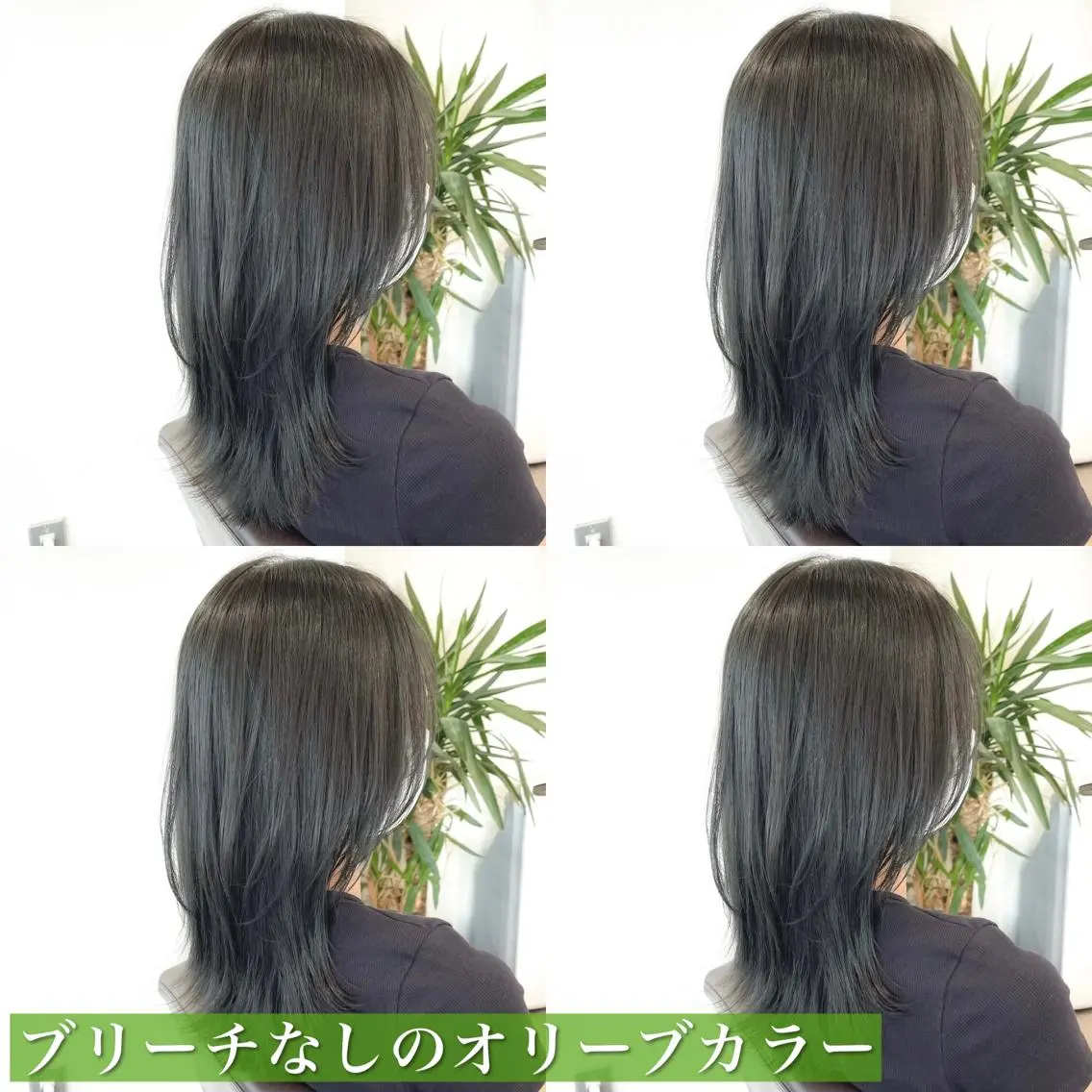 ミディアム カラー ショートボブ ミディアムパーマ アクアカラー アッシュ アッシュグレー navile原宿 yumaのヘアスタイル