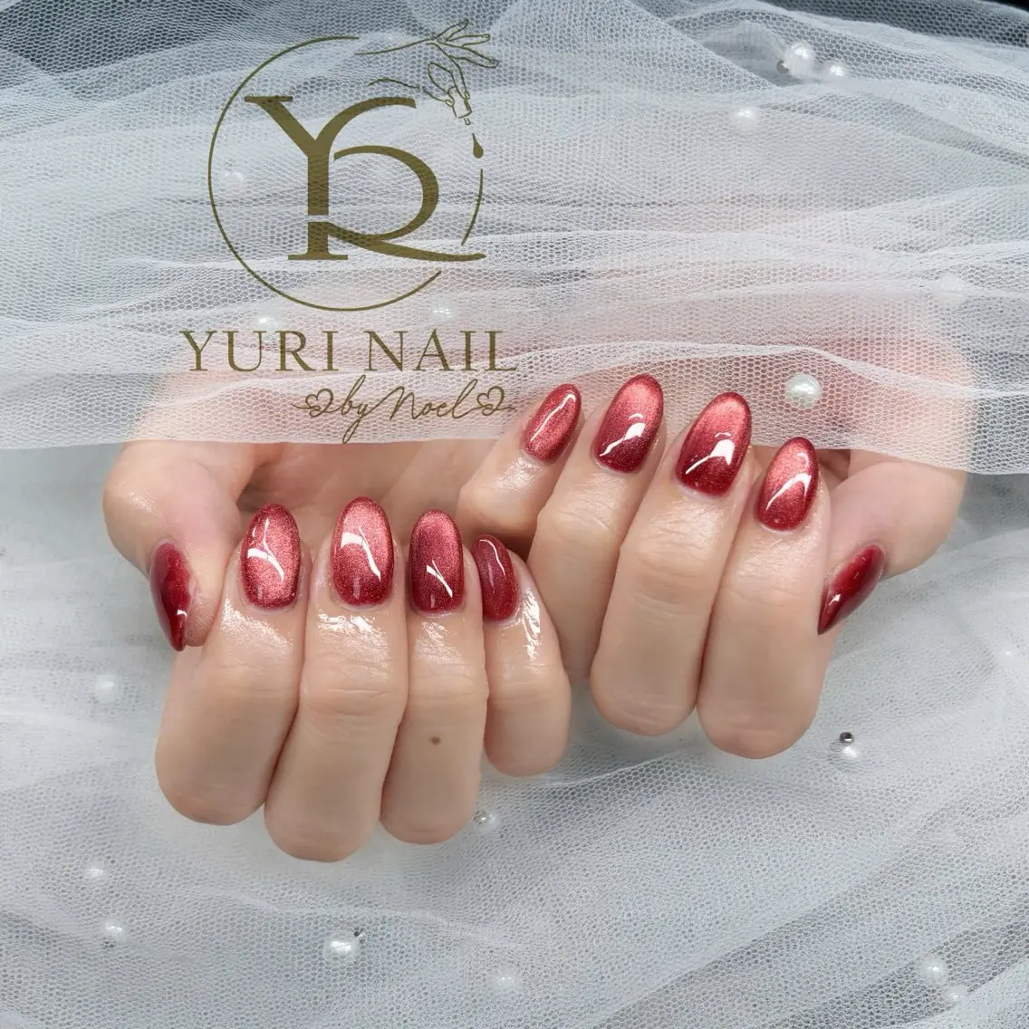 ネイル チークネイル フットネイル グラデーション 韓国ネイル 持ち込み ハンドネイル フットネイル ハンドケア YURI Nail NARITAのネイルデザイン