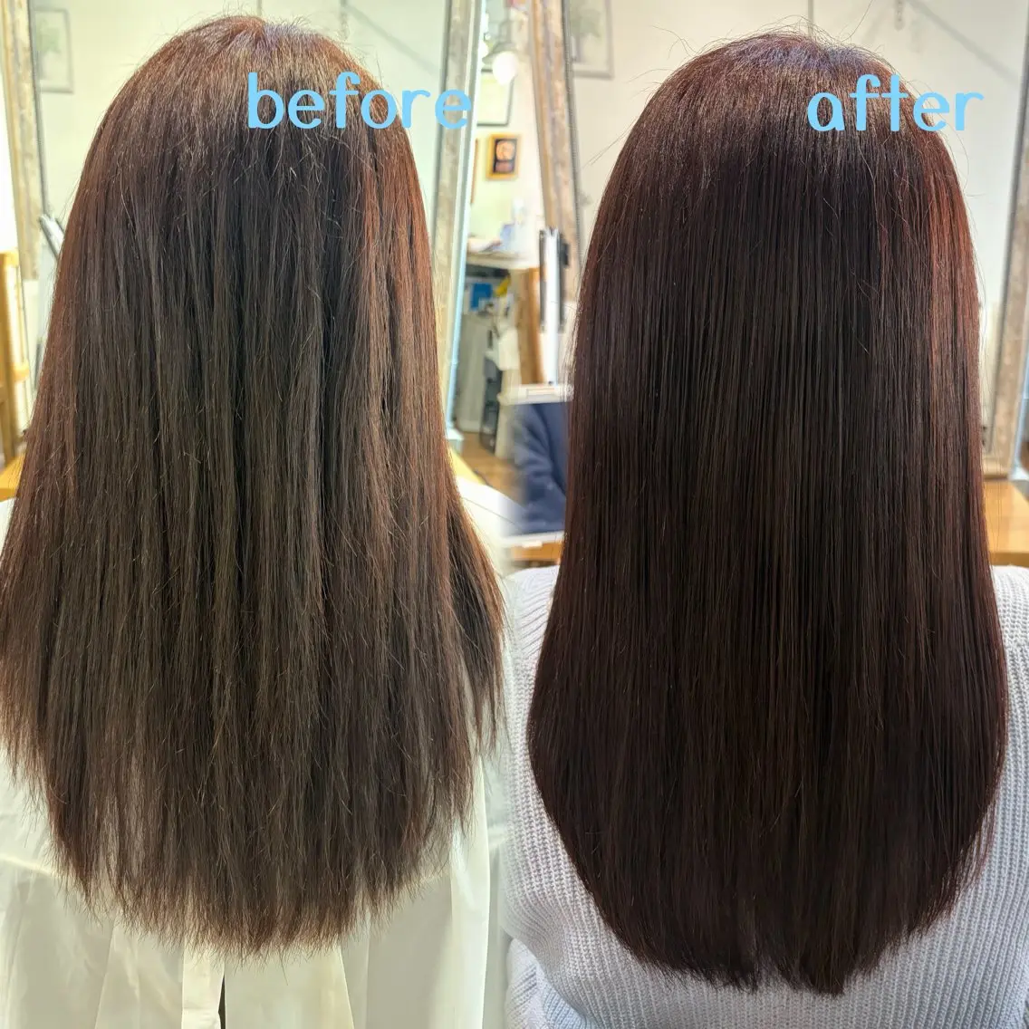🦋最高級うる艶トリートメント&カット&縮毛矯正の写真