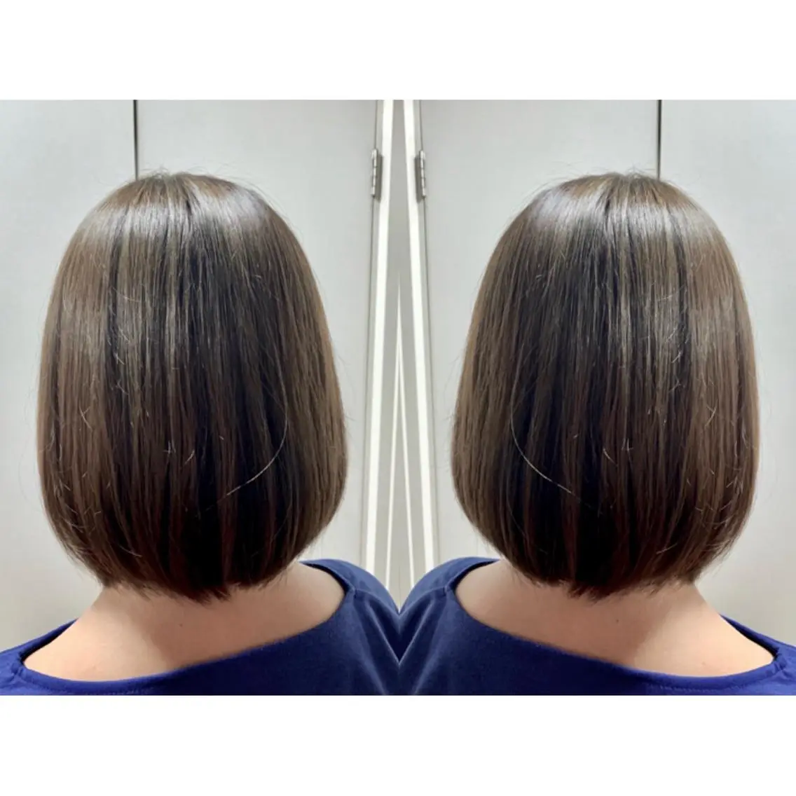 ショート カラー 縮毛矯正 トリートメント 🫧透け感⋆艶髪💎 山口アヤカのヘアスタイル