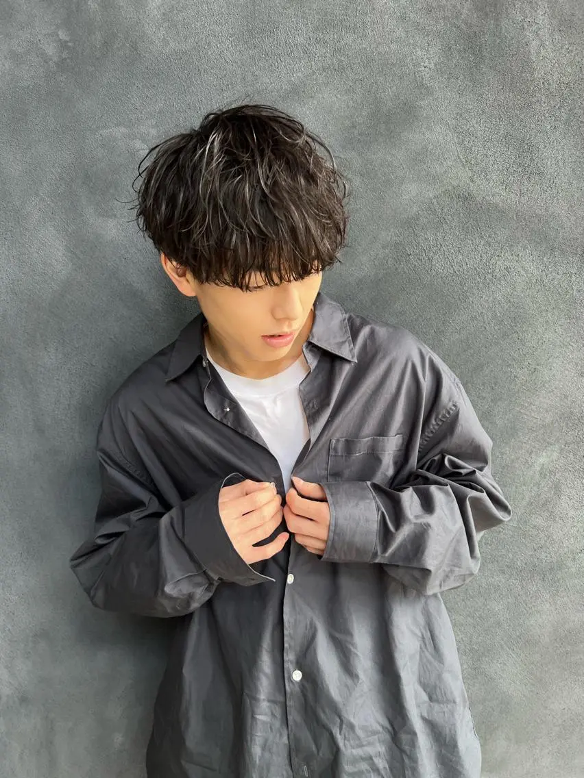 【🔥メンズパーマ🔥➕カット】➕ミニヘッドスパ💆🏻➕シャンプートリートメントの写真