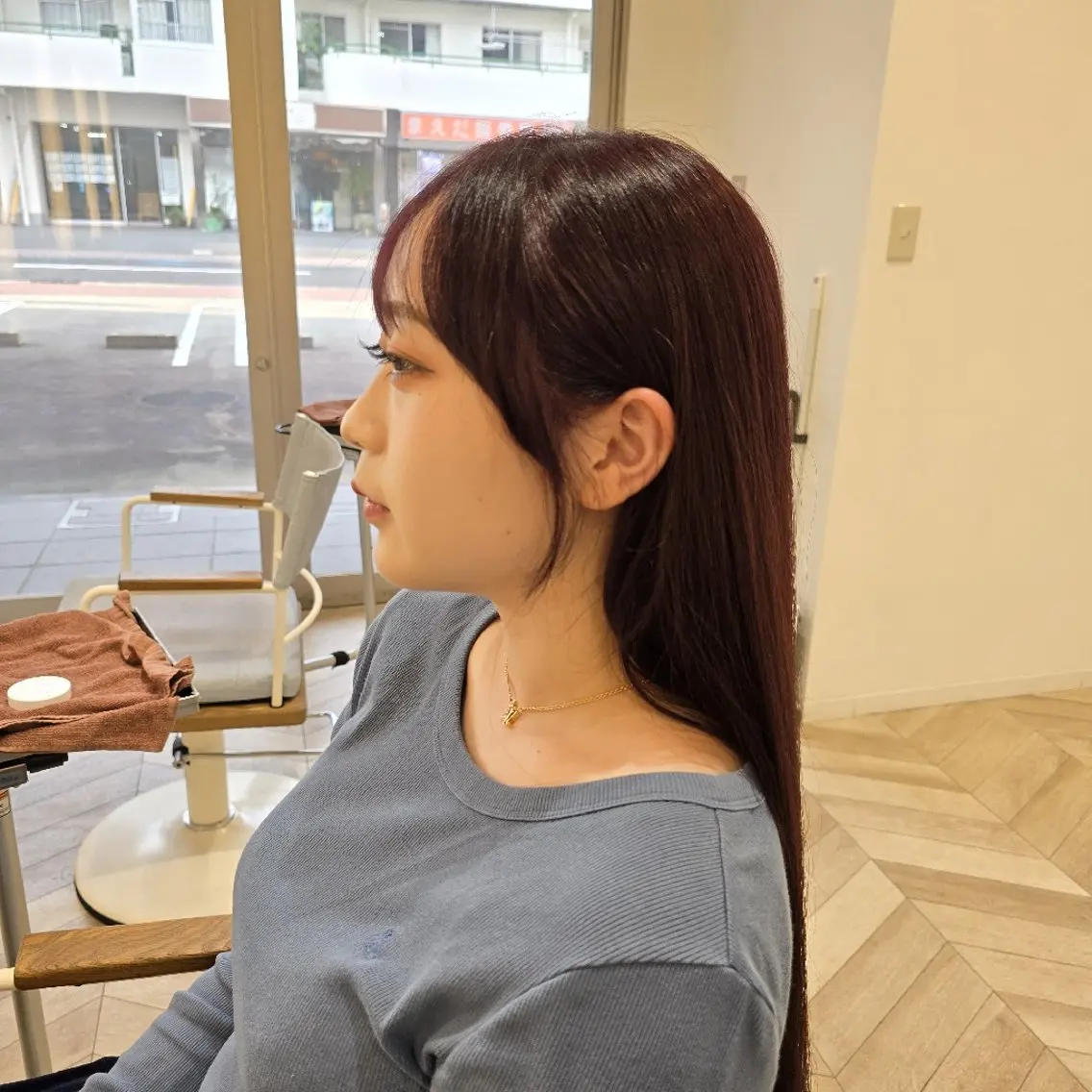 ロング 顔まわりレイヤー 顔周りカット レイヤーカット 高口    雅のヘアスタイル