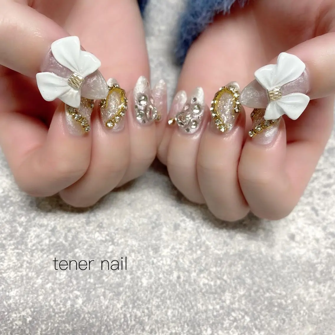 ネイル ハート リボン テネルネイル tener nailのネイルデザイン