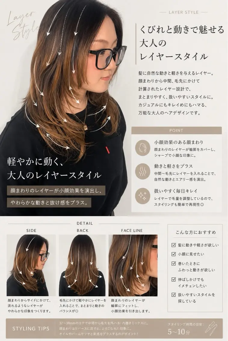 ミディアム レイヤーカット カット メンズパーマ& ハイトーン特化谷村のヘアスタイル
