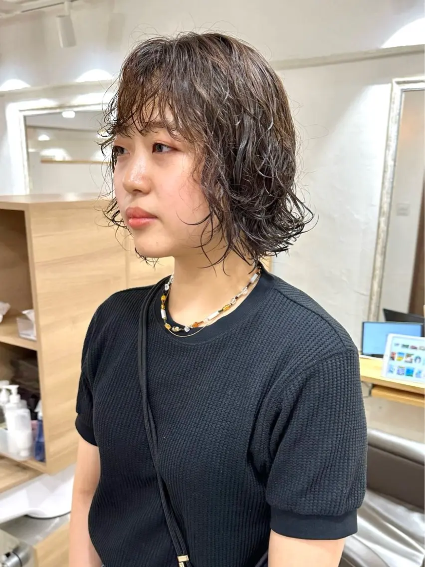 ショート カラー パーマ 髪質改善 縮毛矯正/ レイヤー/銀座/本木のヘアスタイル