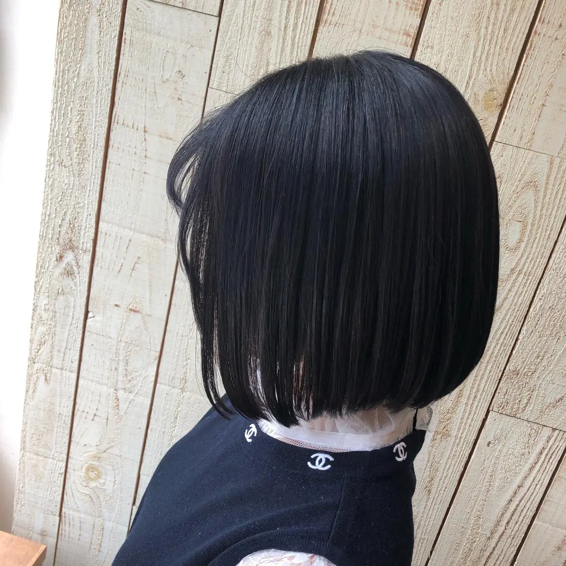ショート カラー 黒髪 ブルーカラー ブルーブラック Topstylist HARUのヘアスタイル