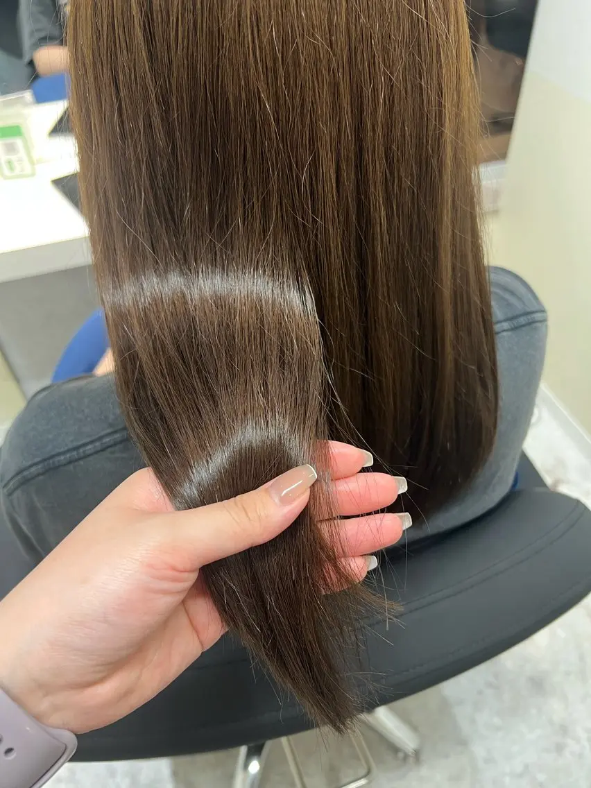 🍑カット+クオライン縮毛矯正+フルカラー+3stepトリートメント🍑 (再来様は別途指名料500円)の写真