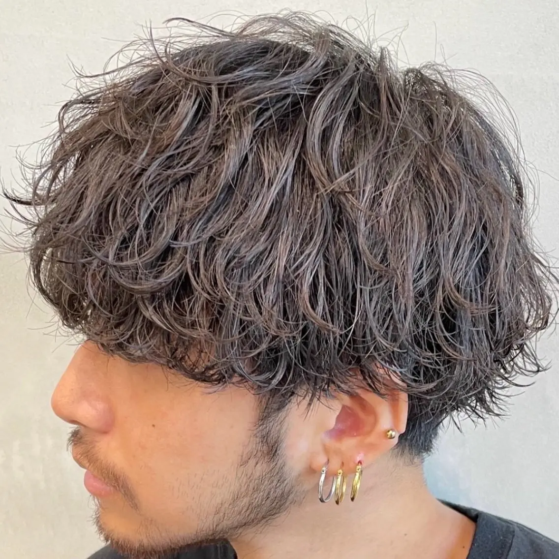 ミディアム パーマ ヘアアレンジ メンズ fifth 石川 凪のヘアスタイル