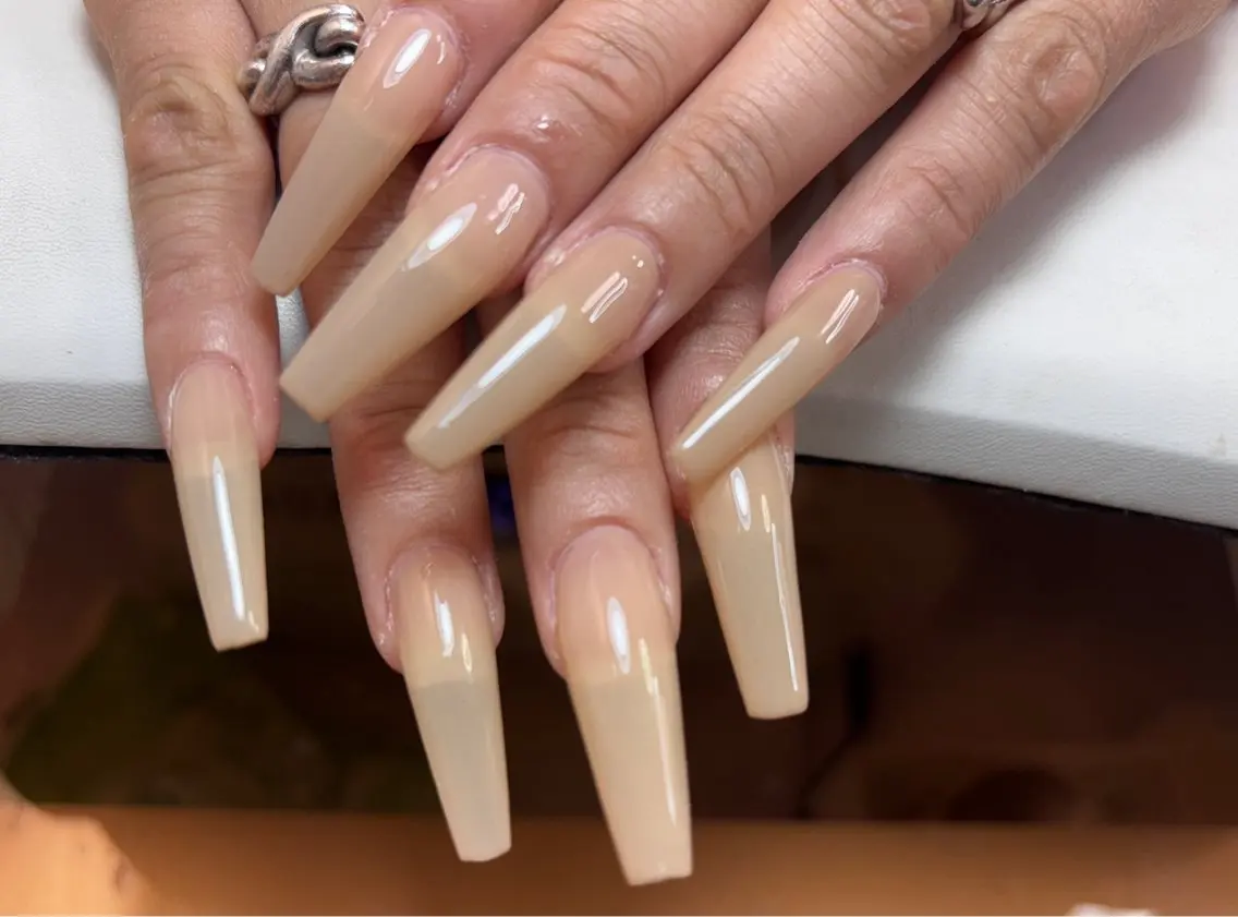 ネイル アートネイル オーロラネイル チークネイル 長さ出し フレンチネイル ハンドネイル ハンドケア Yumi Nail Seiのネイルデザイン