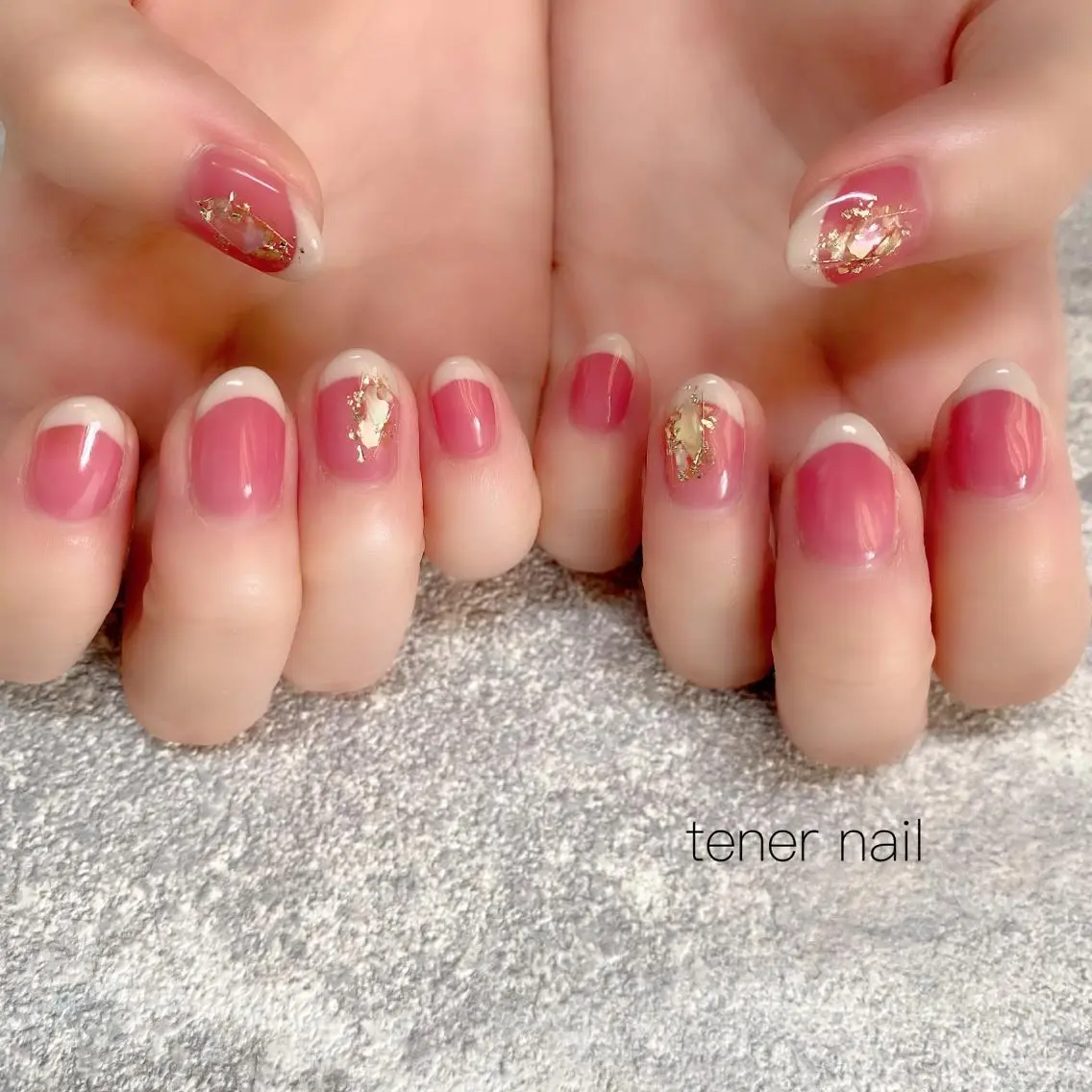 ネイル フレンチネイル ピンク テネルネイル tener nailのネイルデザイン