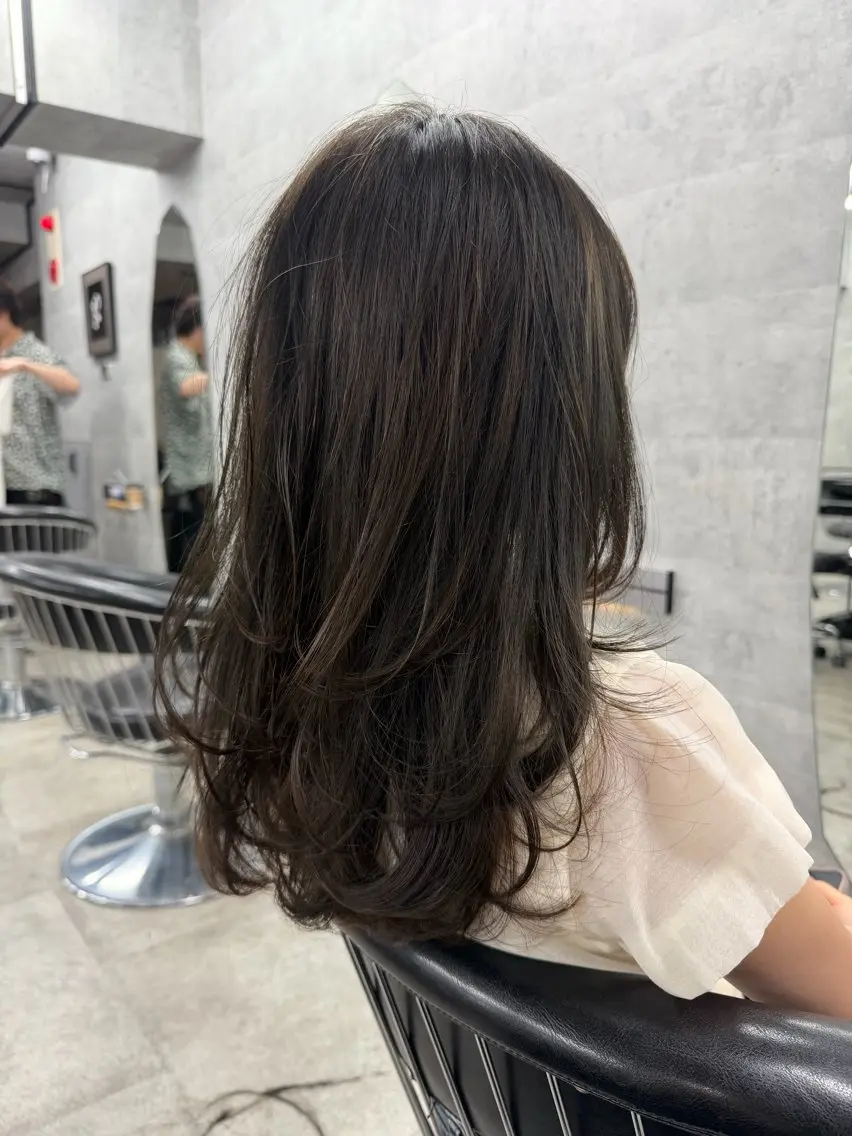セミロング カラー カット ヘアカラー トリートメント You/透明感カラー レイヤーカット/ボブのヘアスタイル