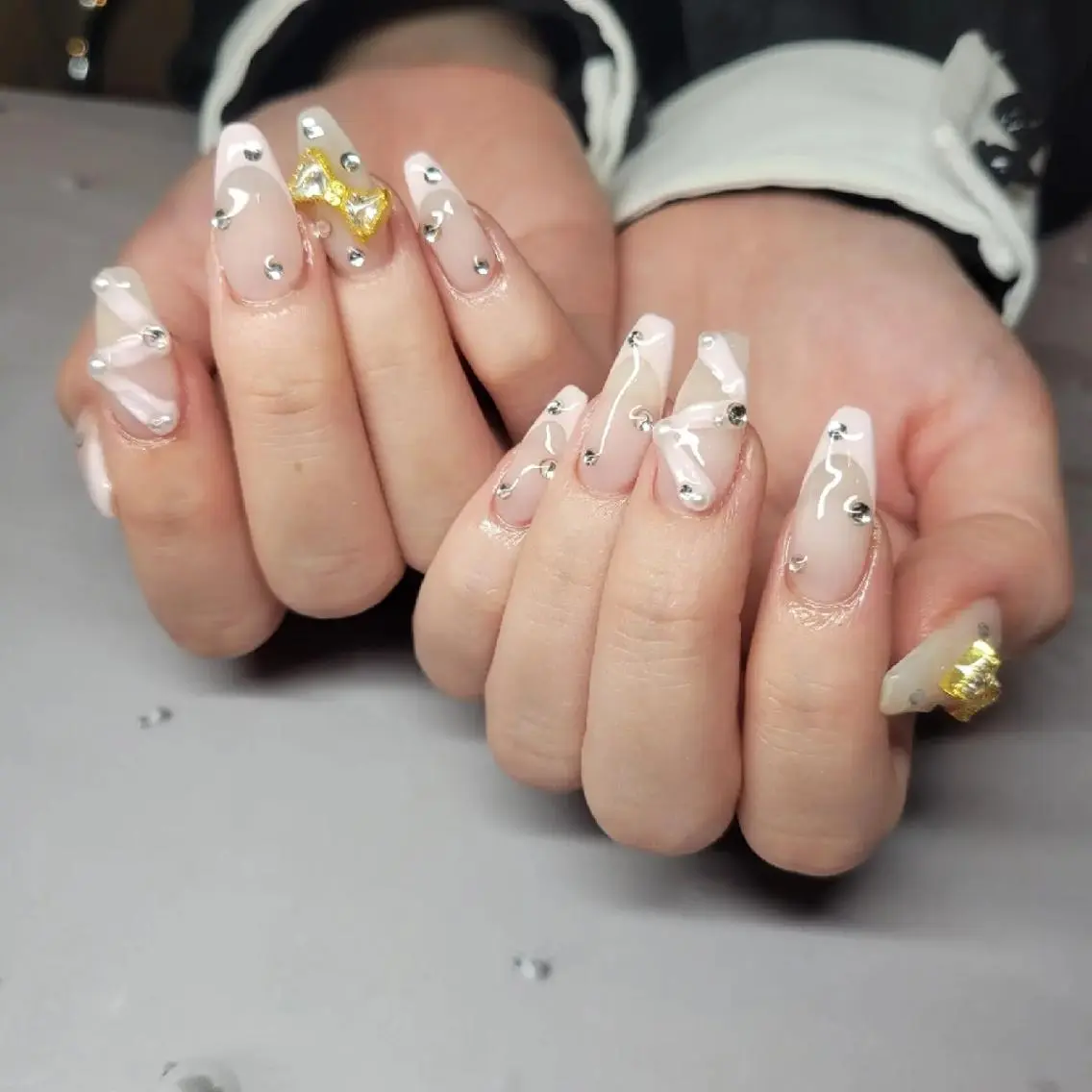 ネイル オーロラネイル フレンチネイル Nail salon Coco【溝の口駅】のネイルデザイン