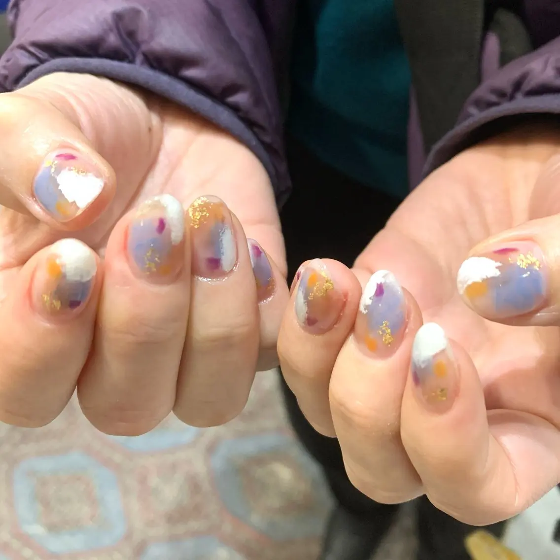 ネイル ハンドネイル 0203ムニムサン 💙Sayakaのネイルデザイン