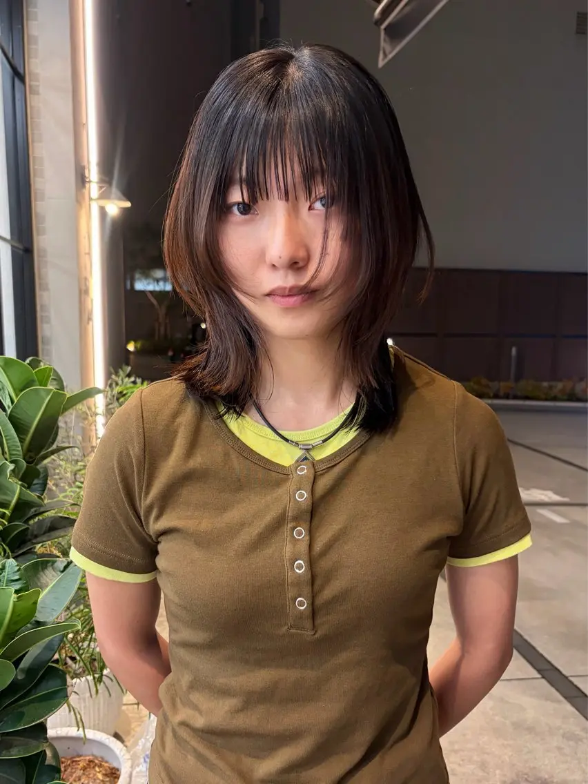 セミロング くろかわ まいのヘアスタイル