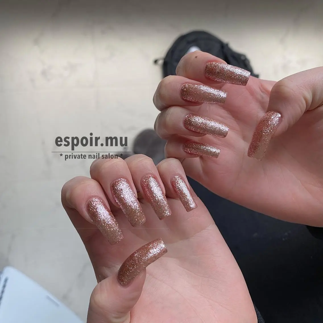ロング ネイル espoir. muのネイルデザイン