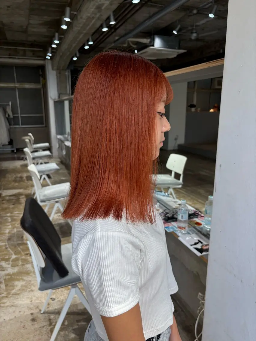 ショート カラー ベージュカラー ブリーチ オレンジ オレンジベージュ ヘアカラー 玉置七海✨ /透明感/髪質改善のヘアスタイル