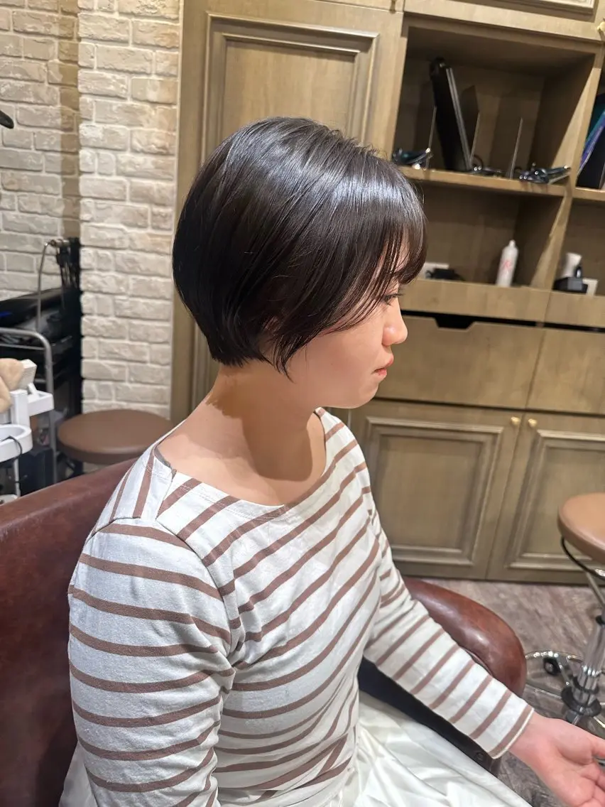 ショート 縮毛矯正・ボブ 福島立也のヘアスタイル