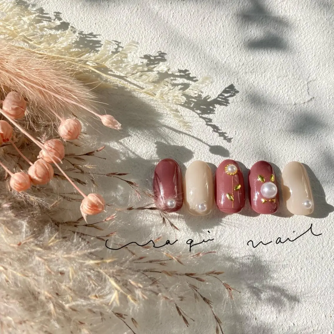 ネイル アートネイル ニュアンスネイル ショートネイル ハンドネイル usagi nailのネイルデザイン